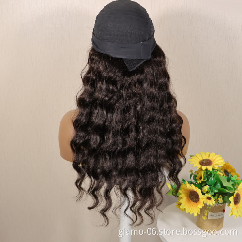 Wholesale price loose wave Headband Wig Human Hair For Black Women,Raw Virgin Human Hair Headband Wigs